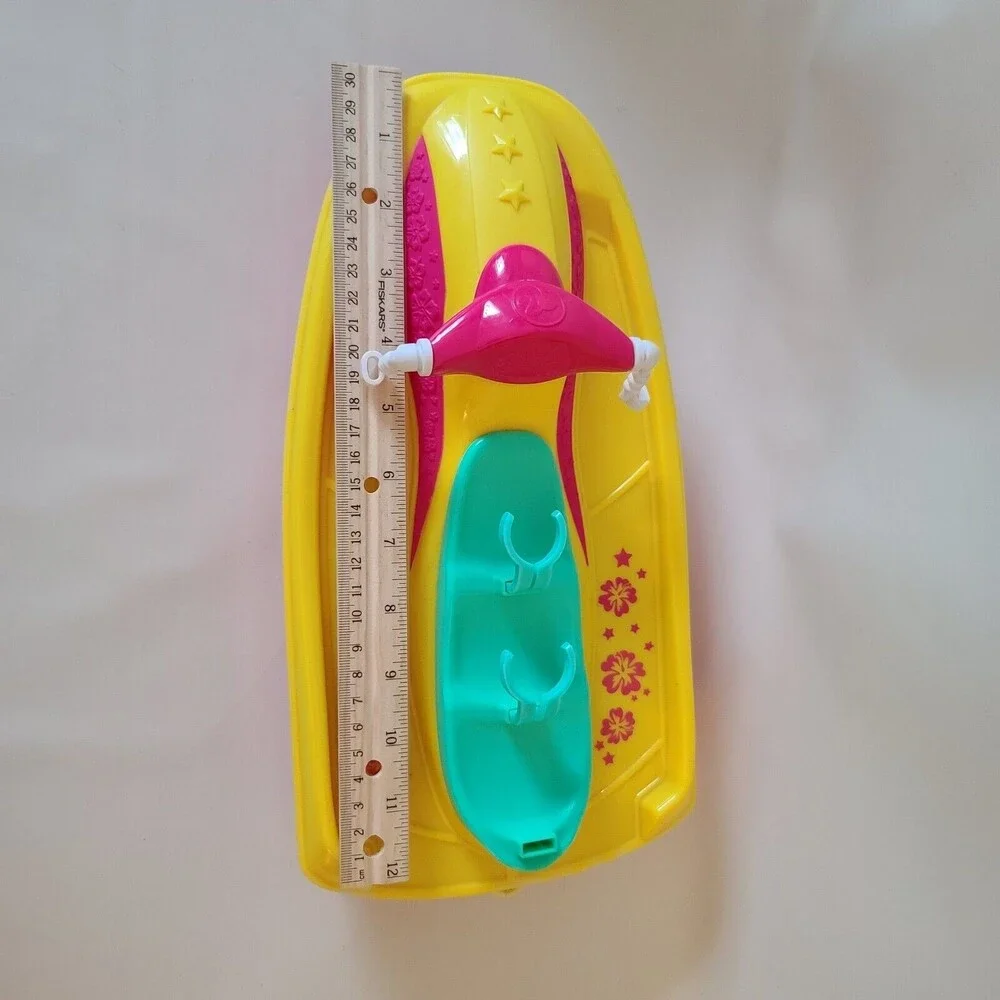 Barbie Doll Sisters Wave Ride Runner Jet Ski Mattel Pink Yellow Boat READ
